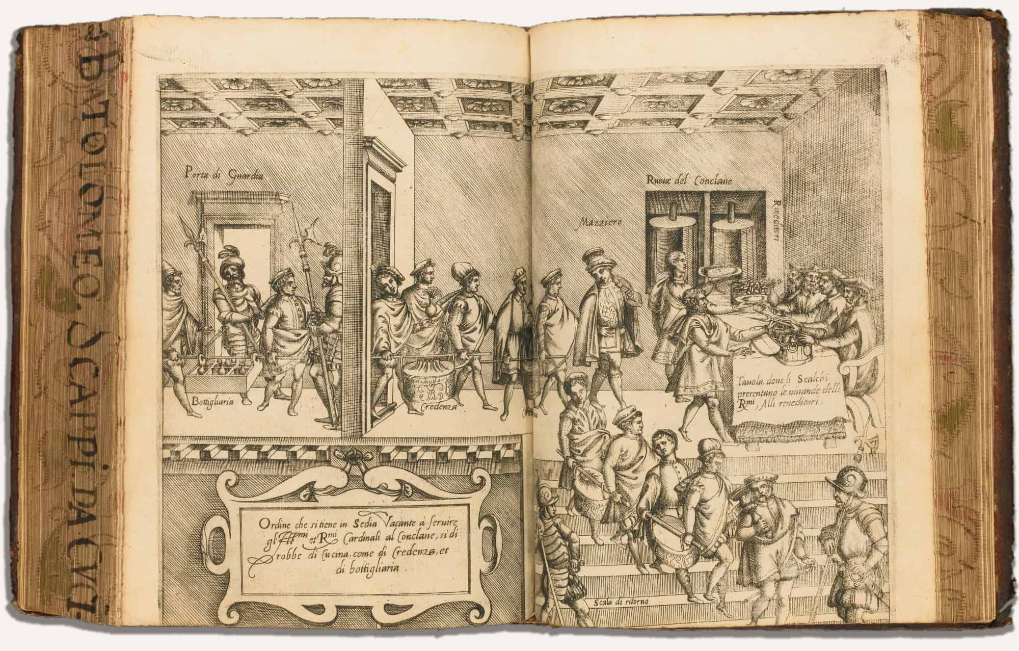Radierung aus: Scappi, Bartolomeo. 1570. <em>Opera</em> (Bild: Sotheby's)
