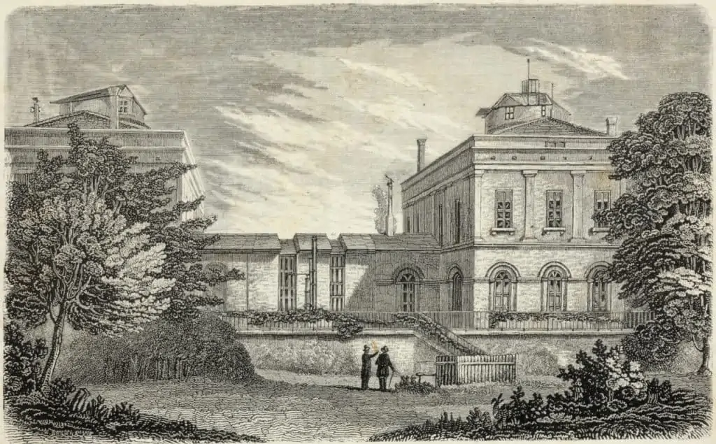 Die alte Königliche Sternwarte von Belgien, von Quetelet 1828 begründet. 1890 zog die Gesellschaft in einen Neubau.